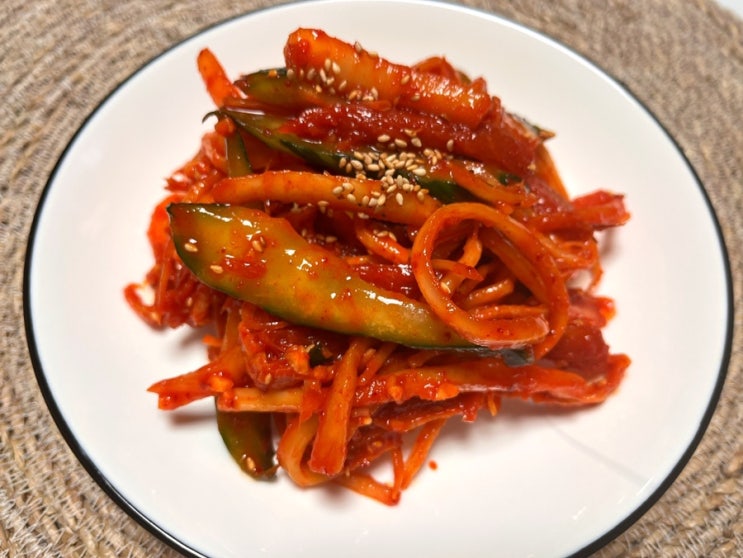  도라지무침 만드는 법 오이 도라지초무침  도라지 쓴맛제거