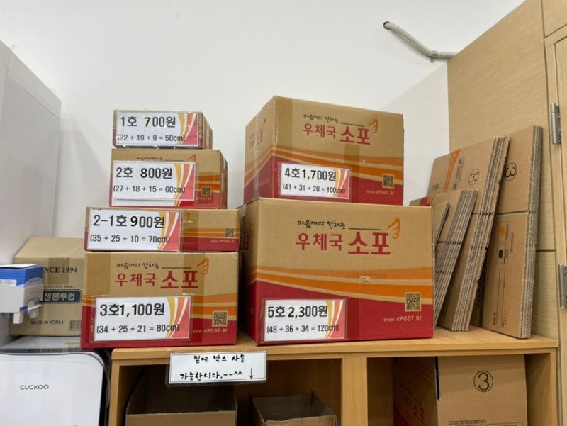 우체국 택배 박스 상자 크기 가격 사이즈 구매 방법 정리! (1호~6호) : 네이버 블로그