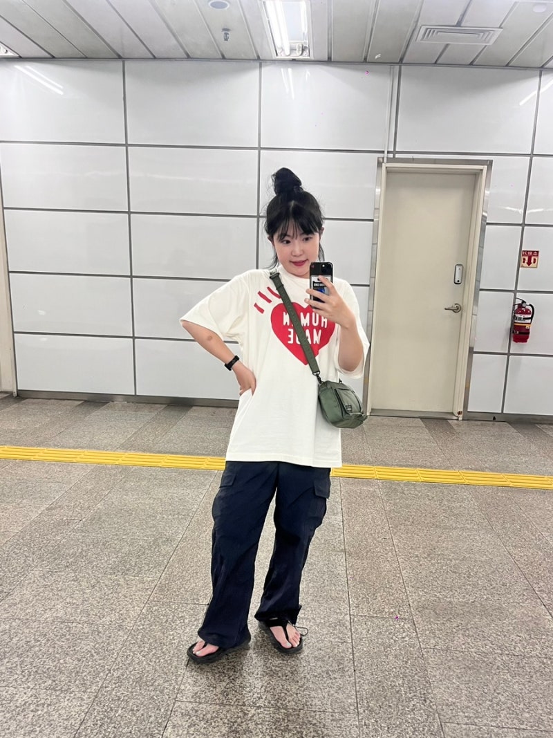 휴먼메이드 데일리 티셔츠 하트 로고 반팔티 공홈 구매