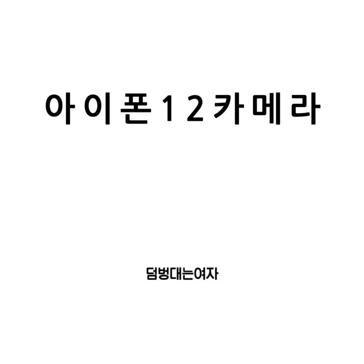  아이폰12 카메라: 빛을 담다 (프로맥스, 미니 포함!)