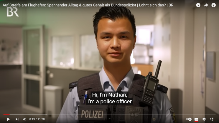 독일 연방경찰이 된 태국 소년