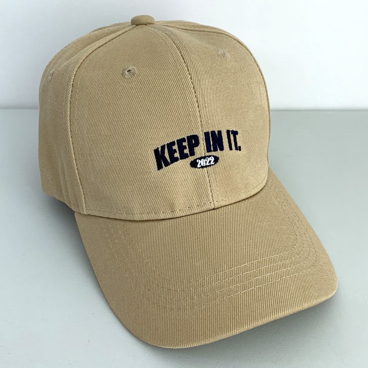  KEEP IN IT 레터링 일반자수 단체모자제작 사례