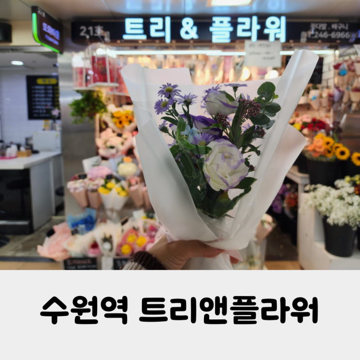 감각있는 수원역 꽃집 트리앤플라워 데이트 꽃다발 선물 추천