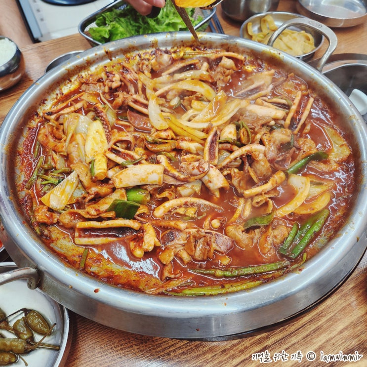 오삼불고기로 점심 가산동 가산물갈비&백년불고기