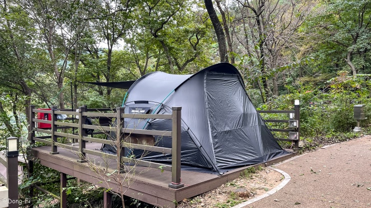 김해 신어산 자연숲 캠핑장 :: 들7동 헬리녹스 브이타프, 도마 만들기 체험