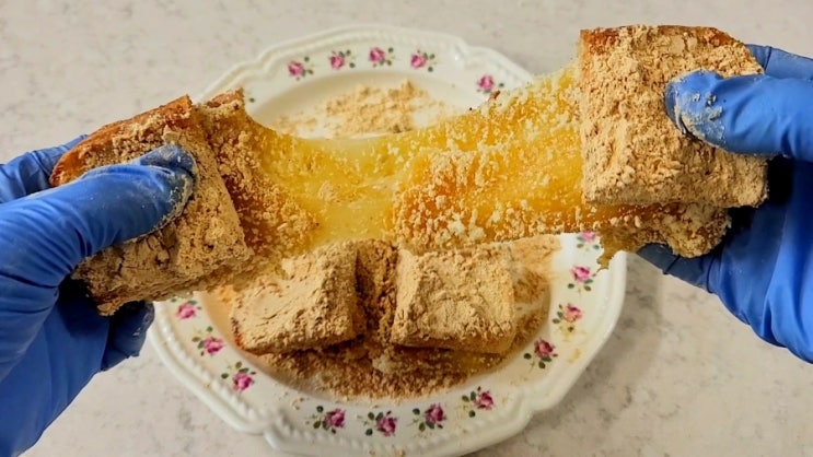  밤야식 수험생간식 인절미토스트 식빵요리