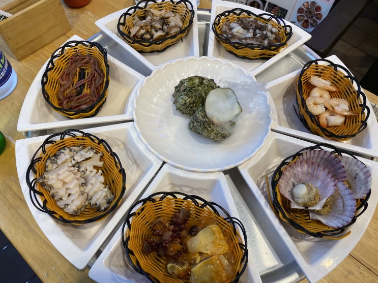  해운대 엘시티 연화리해물천국_해산물 모둠세트 먹기