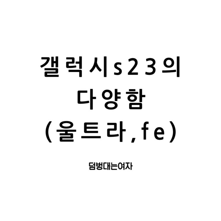  갤럭S23 다양함 : 울트라, fe