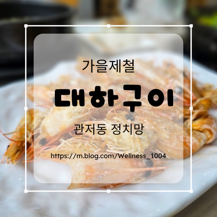  가을 제철 새우 대하 맛집 대전 서구 정치망