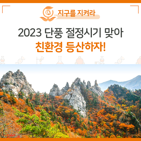 [NIE 탐구생활] 2023 단풍 절정시기 맞아 친환경 등산하자!