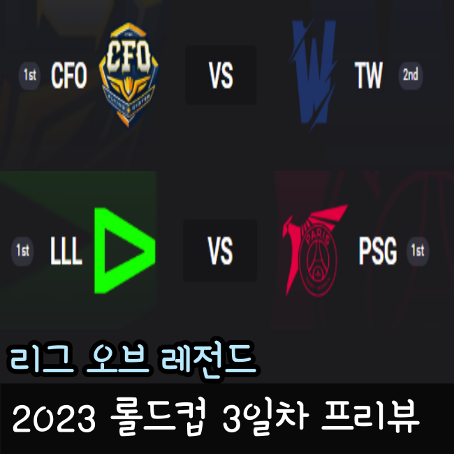  롤드컵 플레이인 3일차 2023년 10월 12일 PSG Talon LOUD CTBC Flying Oyster Team Whales