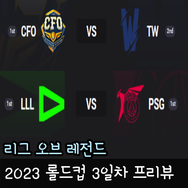 롤드컵 플레이인 3일차 2023년 10월 12일 PSG Talon LOUD CTBC Flying Oyster Team Whales