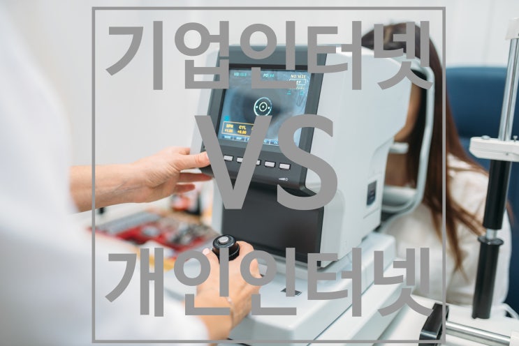  LG SK KT 병원 기업인터넷 vs 가정용인터넷 비교