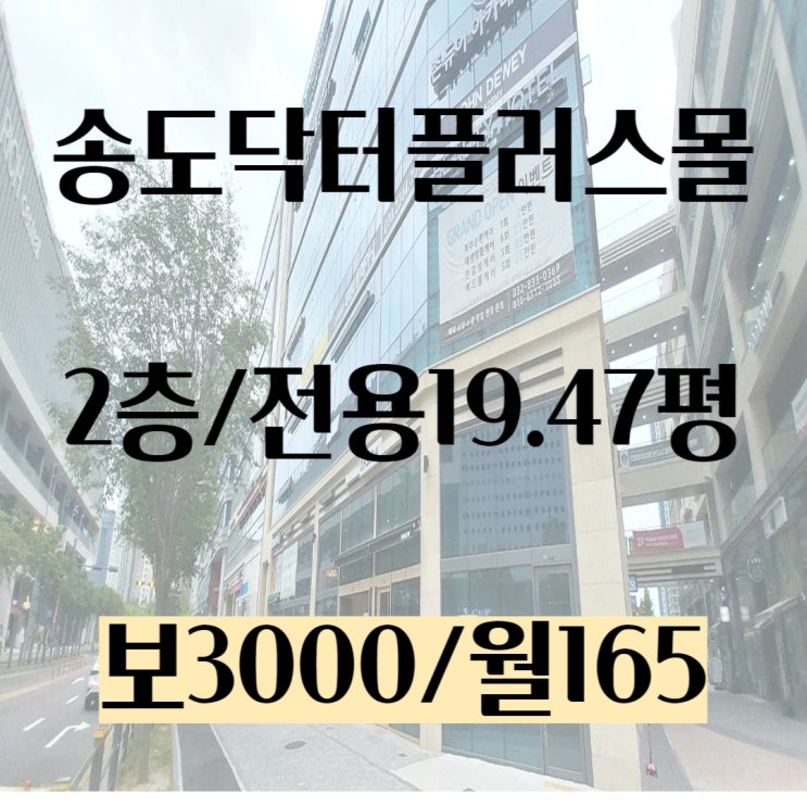  [송도신도시 상가임대]닥터플러스몰 저렴임대자리 있습니다.