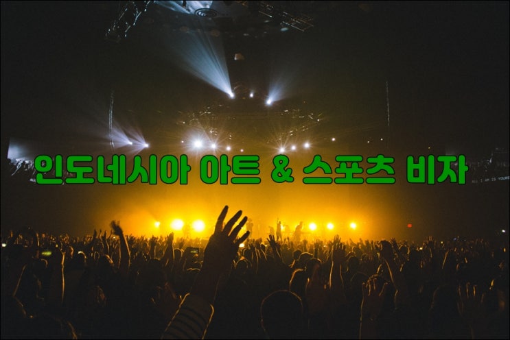  인도네시아 스포츠,음악 및 예술 공연 비자.