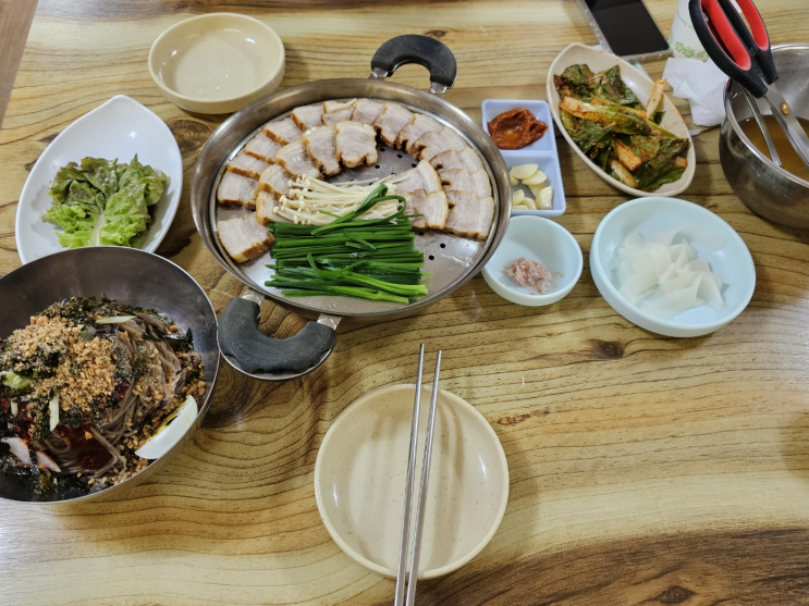  [강원도 원주, 소금산 맛집] 소금산 인근 막국수, 수육 로컬 맛집 '섬강막국수'