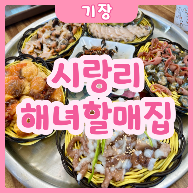  [부산|기장] 시랑리해녀할매집 | 해산물이 엄청 싱싱해요! 현지인이 추천하는 기장 해산물 맛집 추천!