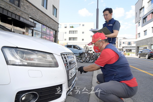  광주시, 자동차세와 자동차 관련 과태료 상습 체납차량 번호판 86대 영치