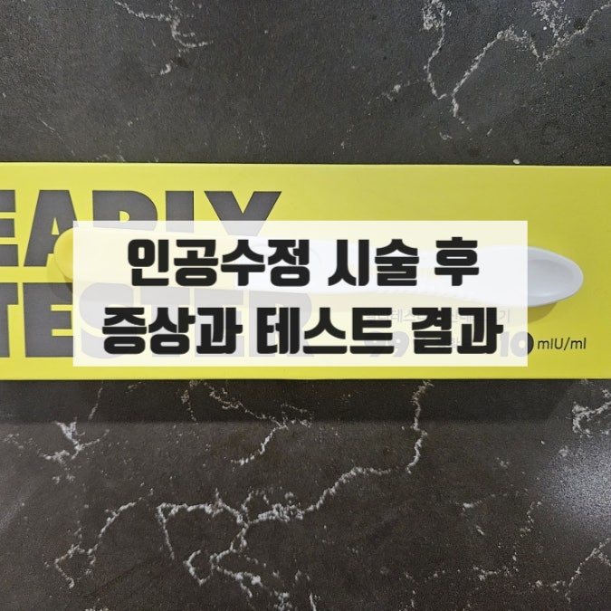  인공수정 1차 프로게스테론 주사 증상과 테스트기단호박