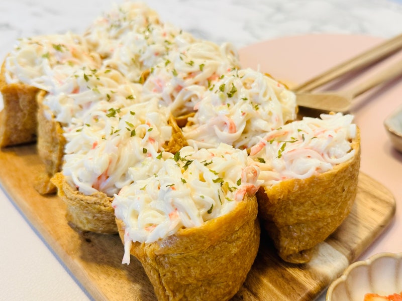 대왕유부초밥 단촛물 게살 유부초밥 맛살 크래미 유부초밥 만들기