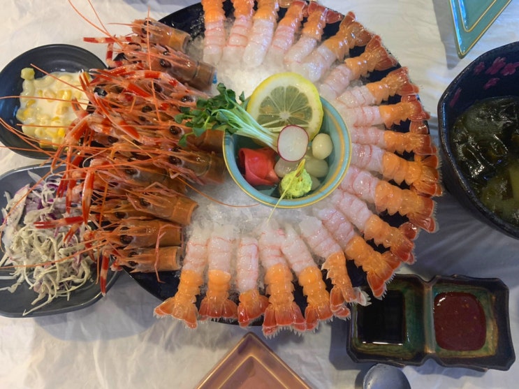  딱새우회 맛집 대전 유성 도이식탁