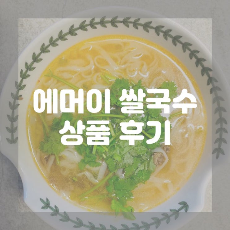  (상품 후기) 내돈내산 에머이 소고기 쌀국수