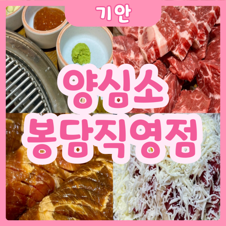  [화성|기안] 양심소 | 기안동 양심소 메뉴 다 털어보기! 솔직후기가 궁금하시다면!?