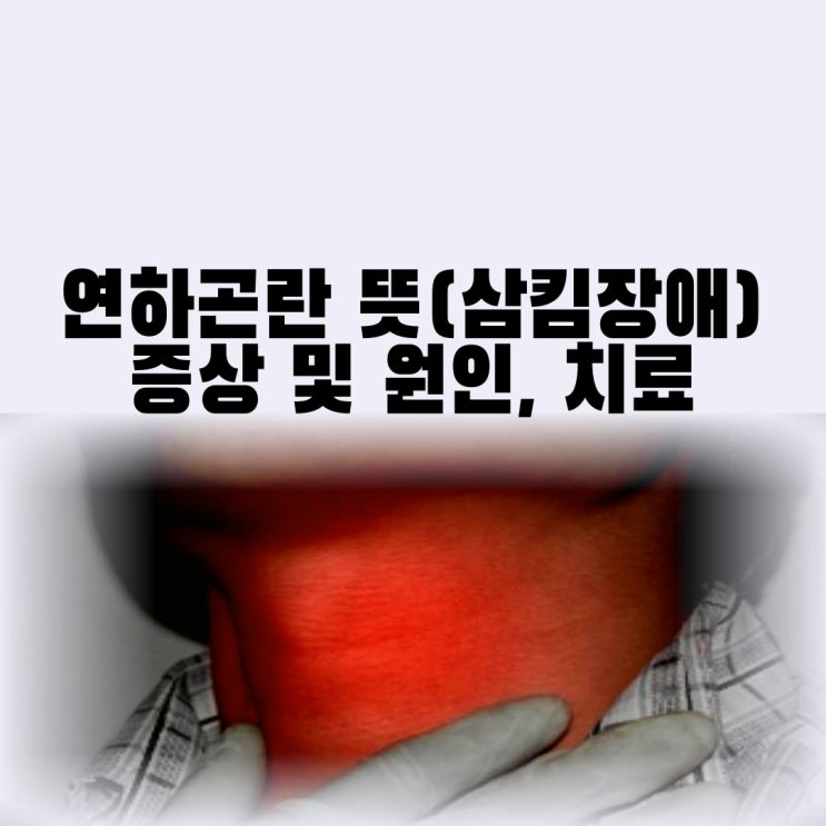 연하곤란 뜻(삼킴장애) 증상 및 원인 연하장애 치료