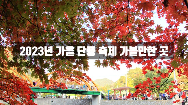  2023년 가을 단풍 축제 가볼만한 곳 기본정보 모음집