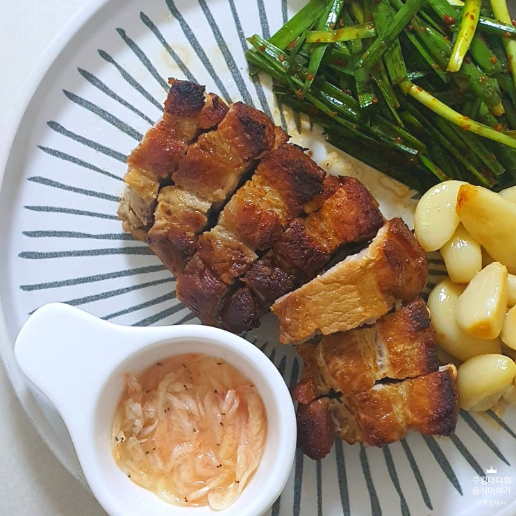  류수영 마늘 수육 레시피 어남선생 통삼겹 냄비수육 만들기