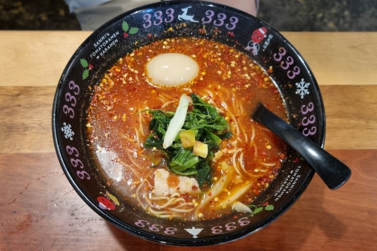  [후쿠오카] 산미333 (三味 元祖 トマトラーメン) 텐진다이묘중심점 (23.09)