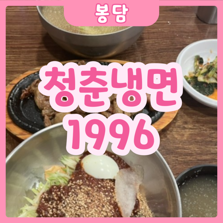  [화성|봉담] 청춘냉면 1996 | 더울날 냉면 한접시 어떠세요?