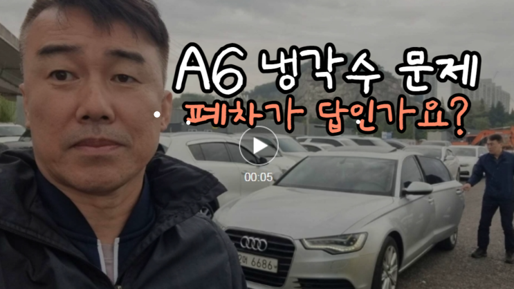 아우디  A4 A6 A8 냉각수 경고등 고질병 주행거리 많은 중고차 수출 폐차 비용 서울시 편