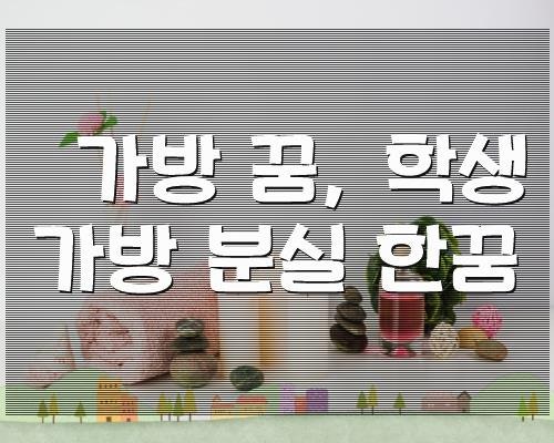가방 꿈, 학생가방 분실 한꿈