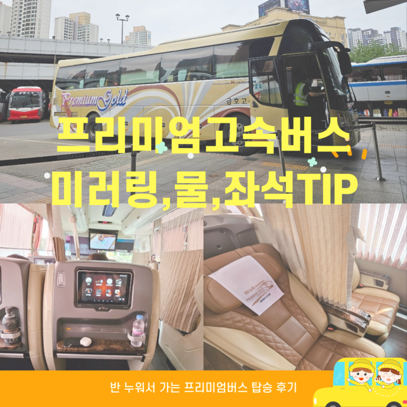 프리미엄버스 미러링, 물, 좌석, 커피, 고속버스 꿀팁 3가지