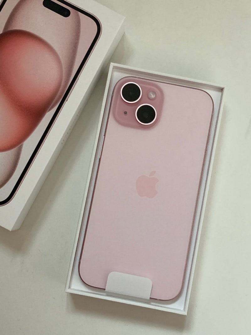 아이폰15 핑크 128GB 자급제 실물후기 (애플 공홈 구매)