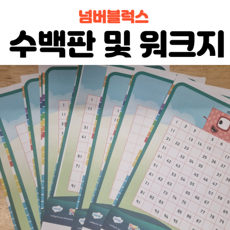  넘버블럭스 수백판 및 워크지(A4사이즈)