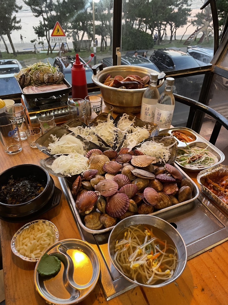  대천해수욕장 조개구이 마니마니조개구이 키조개 가리비 무한리필