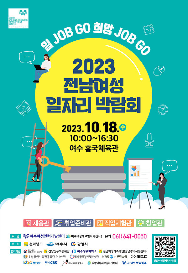여수 흥국체육관서 18일 2023 전남여성 일자리 박람회 개최..152개 기업 참여