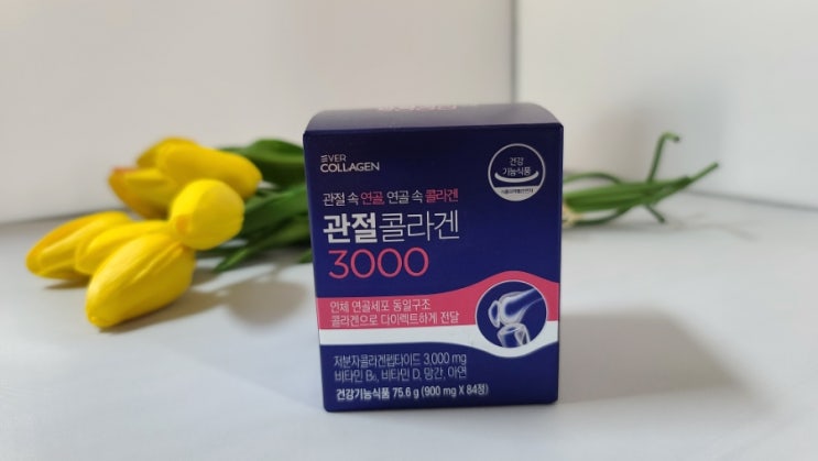  무릎 관절에 좋은 음식 에버콜라겐 추천 관절콜라겐3000 성분 저분자콜라겐펩타이드 비타민B6 아연 비타민D