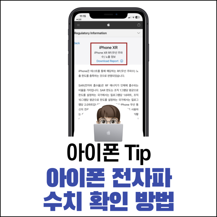  내가 사용 중인 아이폰 모델 전자파 수치 확인 방법
