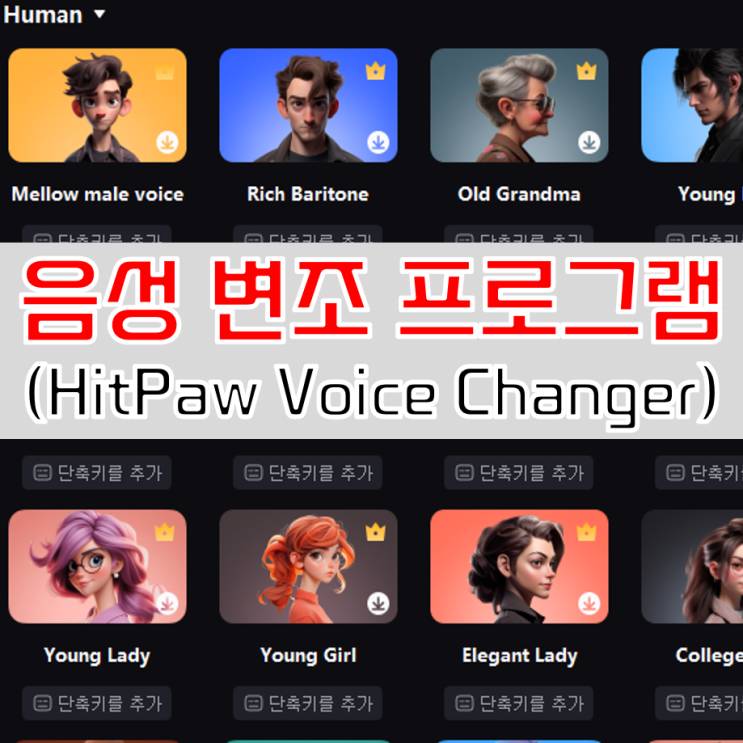  실시간 음성 변조 프로그램 HitPaw Voice Changer 컨셉유저 강추