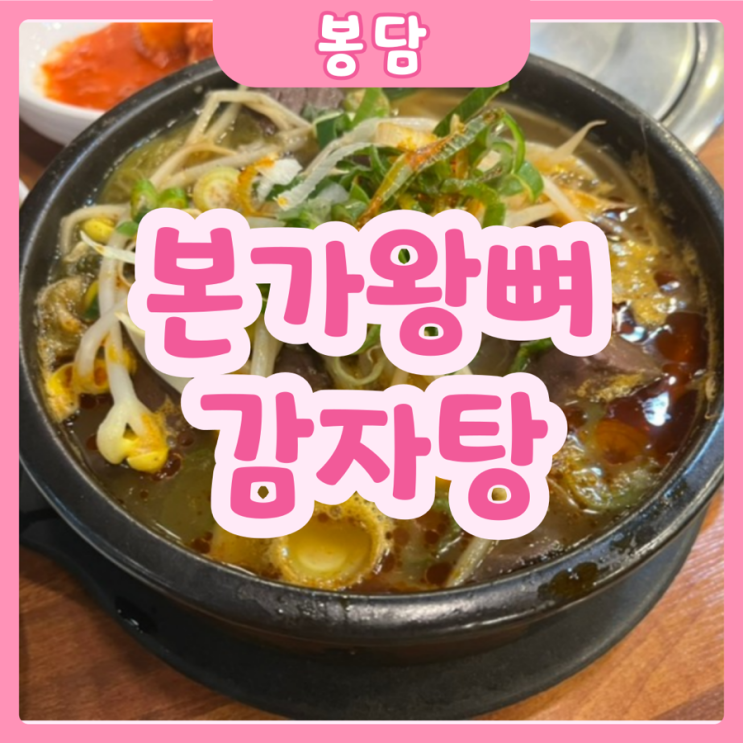  [화성|봉담] 본가 왕뼈 감자탕 | 봉담 24시간 감자탕집! (WITH. 대형키즈카페)