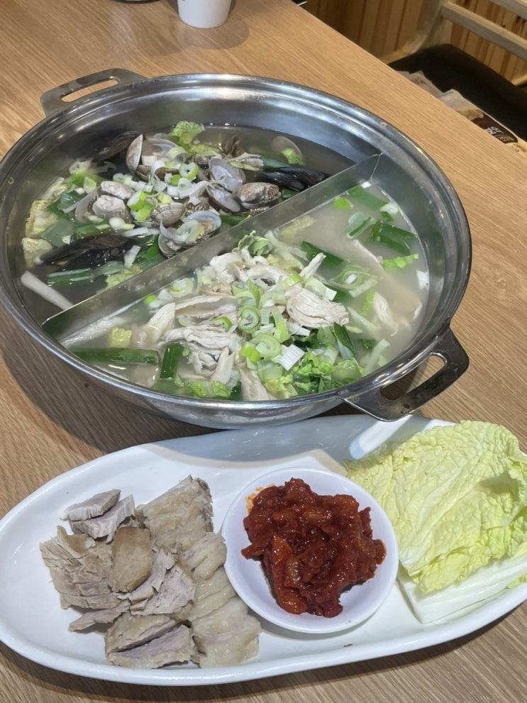  영종도 네스트호텔 근처 전복죽 주는 칼국수집 [마시안제면소]