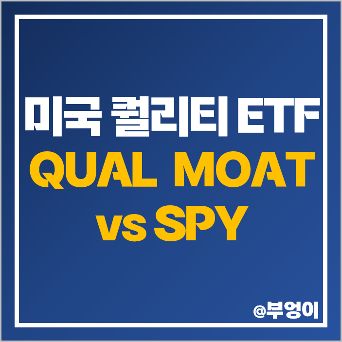 미국 퀄리티 ETF 투자 방법 QUAL MOAT 배당 SPY 주가 비교