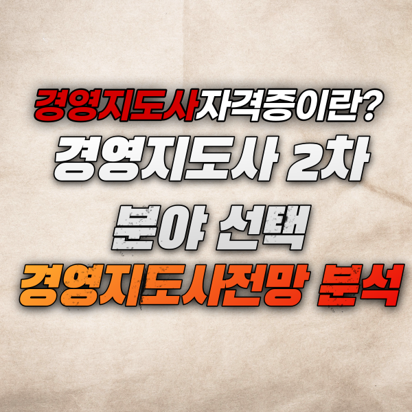  경영지도사 자격증 전망과 2차 분야 선택 팁!
