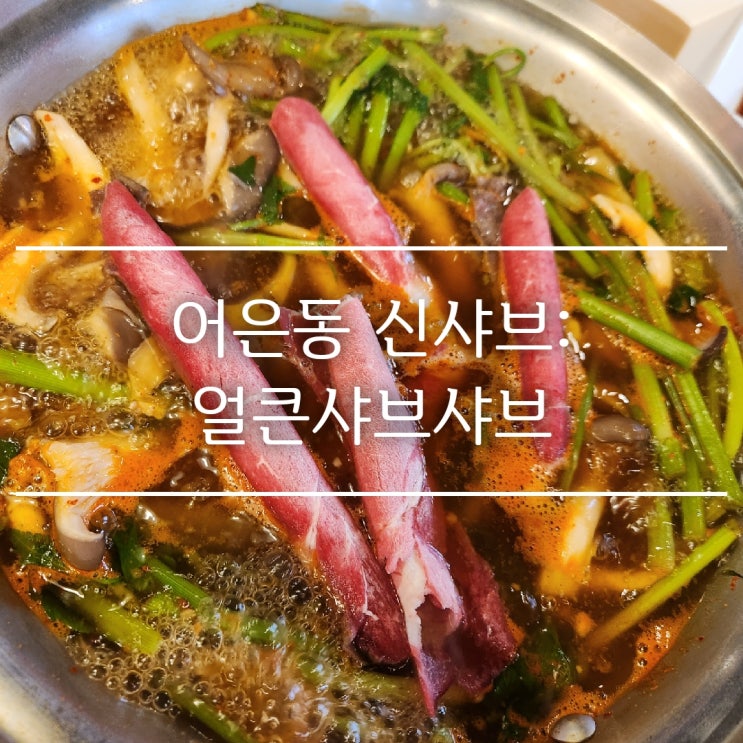  대전 어은동 얼큰샤브맛집: 신샤브