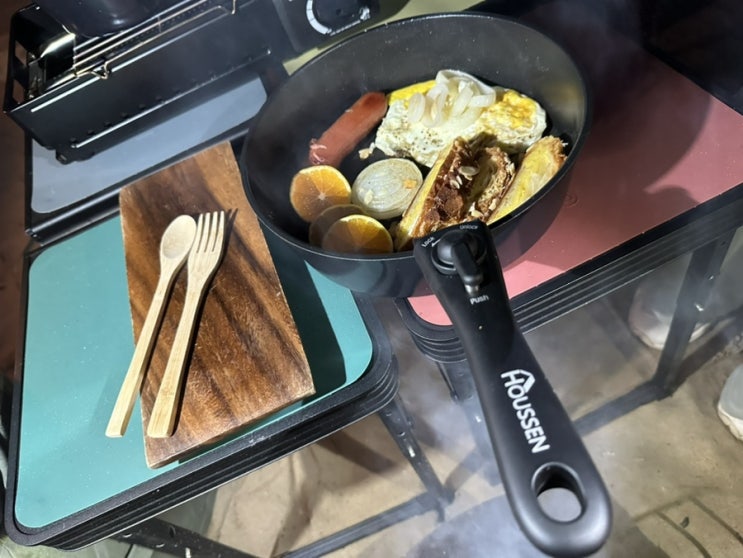  수납이 편한 요리온 냄비세트 캠핑 가서 사용하기