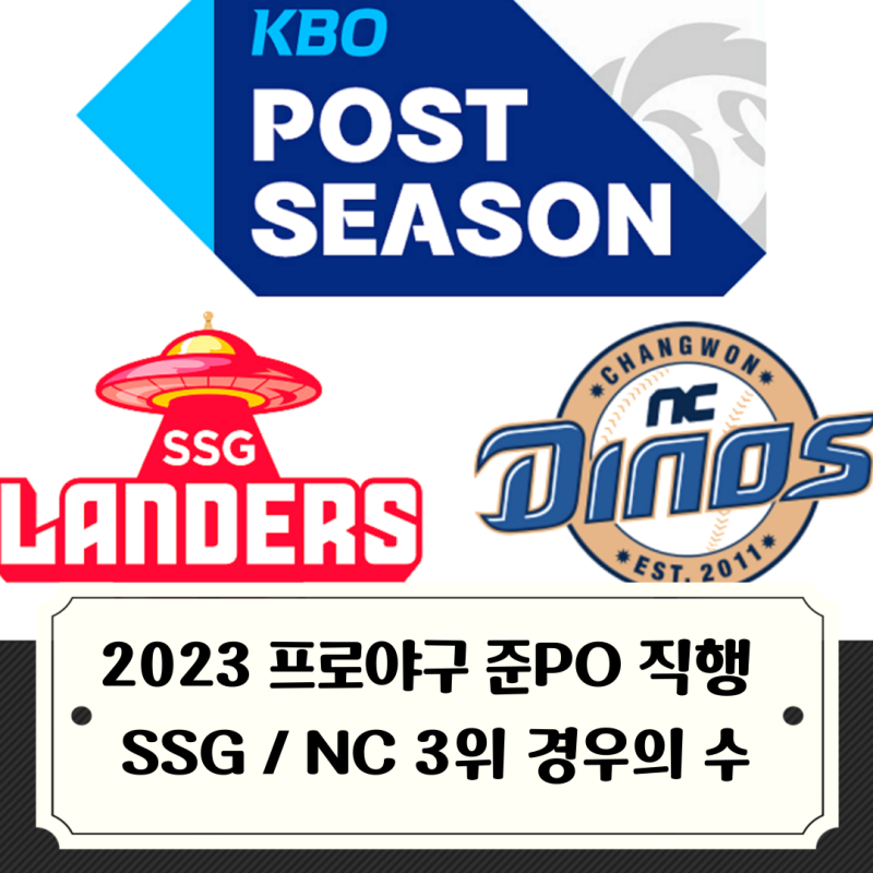 2023 KBO리그 :: 준PO직행 티켓은 최종전에서, 3~4위 경우의 수(SSG랜더스, NC다이노스, 두산베어스....