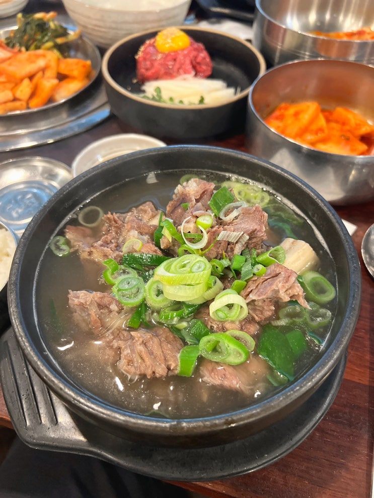  분당 수내동 생활한우 - 수내역 잡월드 HD현대GRC 갈비탕 육회 점심특선 맛집